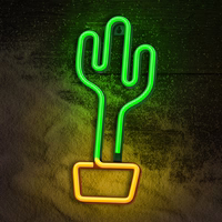 Neon LED Light CACTUS oranžs zaļš Bat + USB FLNE02 Forever Light