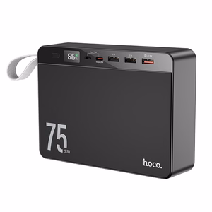 Ārējā baterija Power Bank Hoco J94 Overlord 22.5W 75000mAh melna