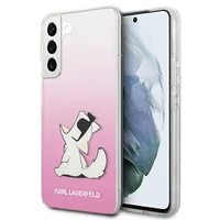 Karl Lagerfeld Choupette Eat viedtālruņa apvalks Samsung Galaxy S22+ – rozā
