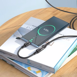 adapteris OTG USB C do Lightning Hoco 3A 0,1 m U107 melns