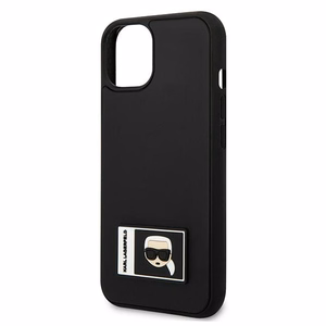 Viedtālruņa apvalks Karl Lagerfeld Ikonik Patch Case iPhone 13 - melns