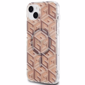 Guess IML GCube Magnētiskais viedtālruņa apvalks iPhone 15 Plus / 14 Plus - brūna
