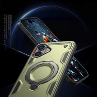 Hybrid Armor Trendy viedtālruņa apvalks ar MagSafe iPhone 16 Plus - zaļš