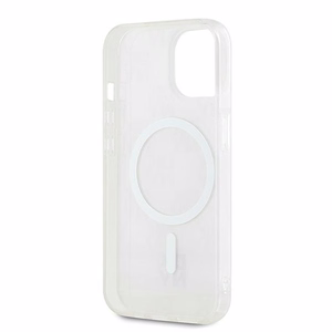 DKNY IML rūtainais mono raksts un drukātas svītras Magnētiskais viedtālruņa apvalks iPhone 15 / 14 / 13 - rozā