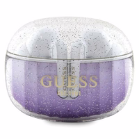 Guess Glitter Gradient TWS Bluetooth austiņas ar ENC uzlādes staciju - violeta