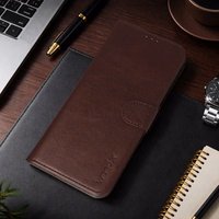 Wonder Common universāls grāmatiņveida maciņš (L) iPhone 6 Plus/7 Plus/8 Plus/Xs Max/11 Pro Max/Samsung S20 FE/S21 FE brūns