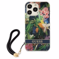 Guess GUHCP13LHFLSB iPhone 13 Pro / 13 6.1" zils/zils cietais apvalks Ziedu Siksniņa