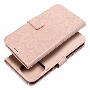MEZZO grāmatas apvalks IPHONE 16 Pro Max mandala rozā zelts