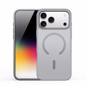 Dux Ducis YIND Чехол совместимый с MagSafe для iPhone 17 Pro (Open Ring) серый
