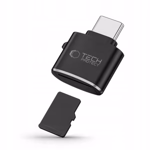 Tech-Protect UltraBoost USB-C microSD/TF karšu lasītāja adapteris - melns
