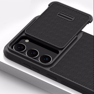 Nillkin Textured S viedtālruņa apvalks Samsung Galaxy S23+ ar kameras vāciņu melns