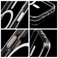 Caurspīdīgs Elite MAG COVER apvalks ar anti geltonēšanās funkciju, kameru vadības pogu un MagSafe IPHONE 17 – caurspīdīgs