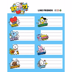 BT21 uzlīmju komplekts