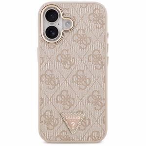 Guess 4G Triangle Logo Magnētiskais viedtālruņa apvalks iPhone 17 - rozā zelts