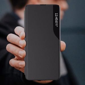 Viedtālruņa apvalks Poco M4 Pro 5G no eko ādas ar elegantu vāciņu un statīvu - zils