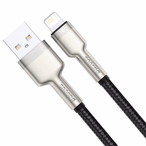 Baseus kabelis Cafule Metal USB - Lightning 1,0 m 2,4A melns