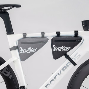 Rockbros G001 Flash Journey trīsstūrveida 0,8 l velosipēda rāmja soma – melna