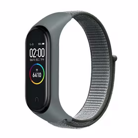 Beline siksniņa Mi Band 7/6/5/4/3 NylonLoop pelēks