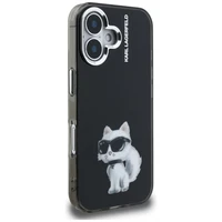 Karl Lagerfeld IML Aquarelle Choupette & Logo iPhone 16 macins - melns
