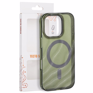 „Tecto Shield Desert Mag“ vāciņš modelim iPhone 16 Pro 6,3", tumši olīvzaļš