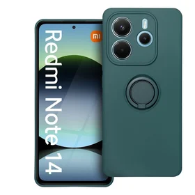 Silikona RING viedtālruņa apvalks XIAOMI Redmi Note 14 5G zaļš