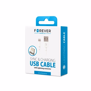 Uz visiem laikiem kabelis USB - Lightning 1,0 m 1A balts
