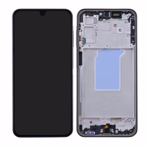 LCD displejs saderīgs ar Samsung A266 A26 5G ar rāmi / melns / HQ