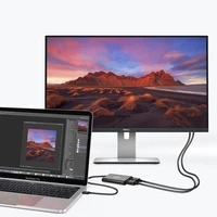 Choetech spraudņa adapteris USB Type C Thunderbolt 3 (40Gbps) - 2x DisplayPort 4K 60Hz melns (HUB-D03)