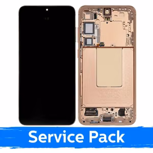 Ar Samsung S926 S24 Plus saderīgs LCD displejs ar rāmi / smilšakmens oranžs / (servisa komplekts) +AR AKUMULATORU