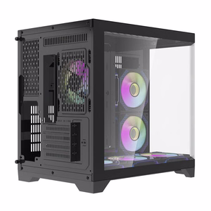 Darflash FT418 datora korpuss + 6 aRGB ventilatori (melns)