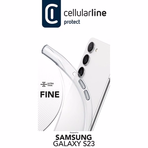 Cellularline Fine vāciņš ierīcei Samsung Galaxy S23, caurspīdīgs