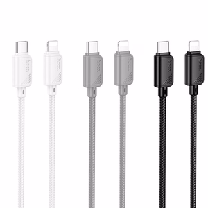 Kabelis USB C uz Lightning Hoco PD 27W 1 m X113 melns