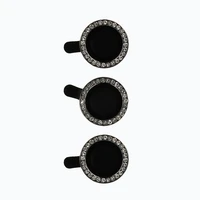 Aizsargstikls HARD DIAMOND kamerai (LENS) Samsung Galaxy S23 Plus melns (3 gab.)