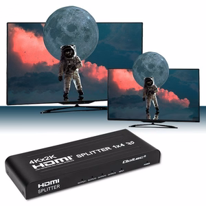 Qoltec 51798 aktīvais HDMI sadalītājs 4 x HDMI 4K x 2K | 3,4 Gb/s