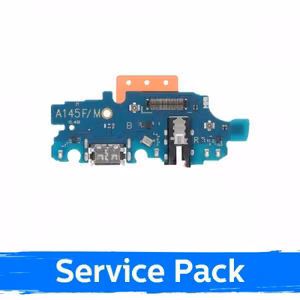 Uzlādes ligzda saderīga ar Samsung A145F A14 ar flex / Plata (Service Pack)