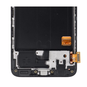 FIXCELL AMOLED LCD displejs ar rāmi SAMSUNG A40, melns (mainīts stikls)