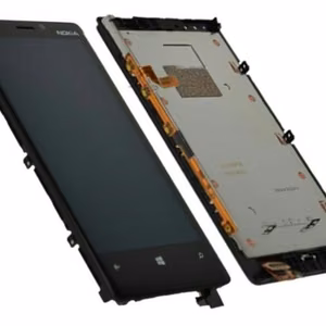 LCD ekrāns Microsoft (Nokia) Lumia 920 ar skārienjutīgo ekrānu un rāmi melns oriģināls (lietots, B klase)