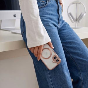 Tech-Protect MagFlex maciņš, paredzēts iPhone 17, caurspīdīgs rozā