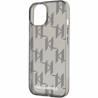 Karl Lagerfeld IML Mono KL Pattern & Cord viedtālruņa apvalks iPhone 15 / 14 / 13 - melns