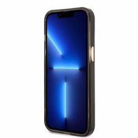 Guess Zelta kontūra Caurspīdīgs Magnētiskais apvalks iPhone 13 - melns