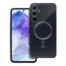 ELECTRO MAG COVER magnētiskais viedtālruņa apvalks, savietojams ar MagSafe, paredzēts SAMSUNG A55, melns