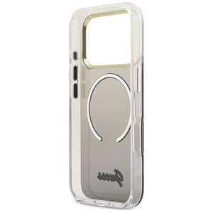 Guess IML Gradient Script Metal MagSafe Case for iPhone 17 Pro - Black