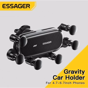 Automašīnas turētājs Essager Gravity v2, melns (nav magnētisks / gaisa ventilatora reste)
