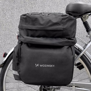 Wozinsky 60L spacious bike rack bag (rain cover included) black (WBB13BK)