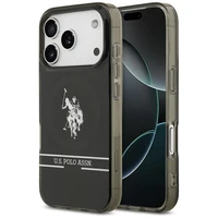 US Polo DH un apakšējās joslas logotips Magnētiskais apvalks iPhone 17 Pro - melns