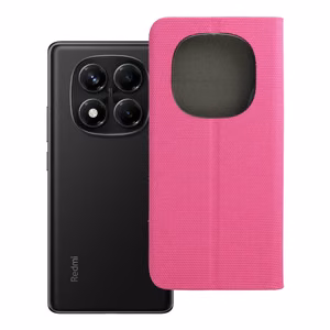 SENSITIVE grāmatas tipa viedtālruņa apvalks XIAOMI Redmi Note 14 PRO 4G gaiši rozā