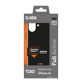 SBS Full Active D3O apvalks iPhone 16 - melns