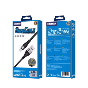 JELLICO kabelis B16 Micro USB 3.1A 1M Melns