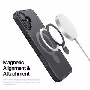 Maciņš Dux Ducis "Yind 360 Ring Stand" Apple iPhone 16 Pro Max melns