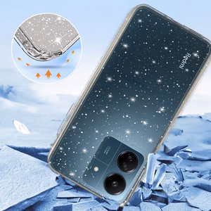 Kristāla mirdzošs apvalks Xiaomi Redmi 13C Sudraba